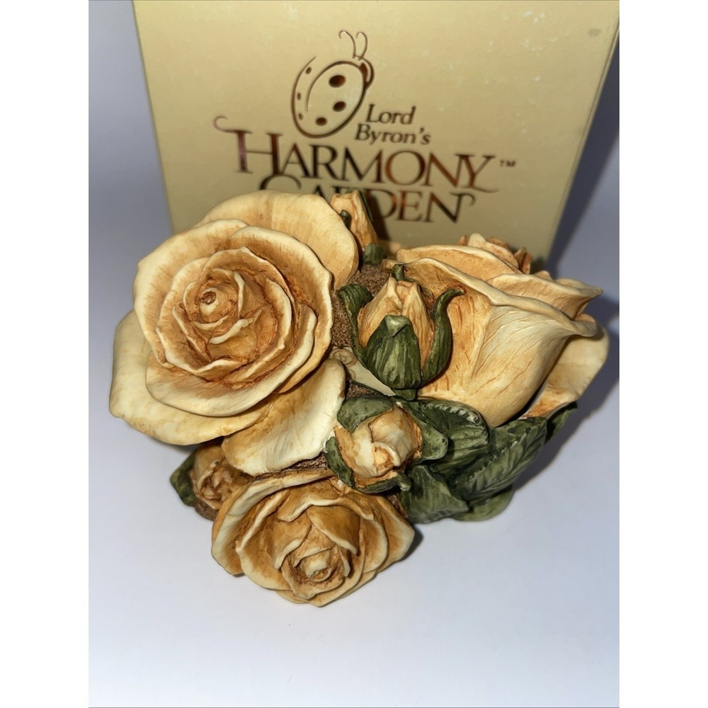 Harmony Kingdom~ Limited Edition~ DOUBLE YELLOW ROSE Numbered & Signed - Picture 2 of 10